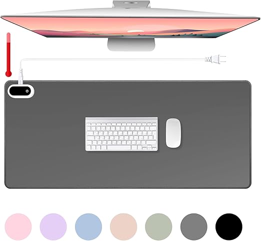 Large Heated Mouse Pad with Adjustable Heat Levels
