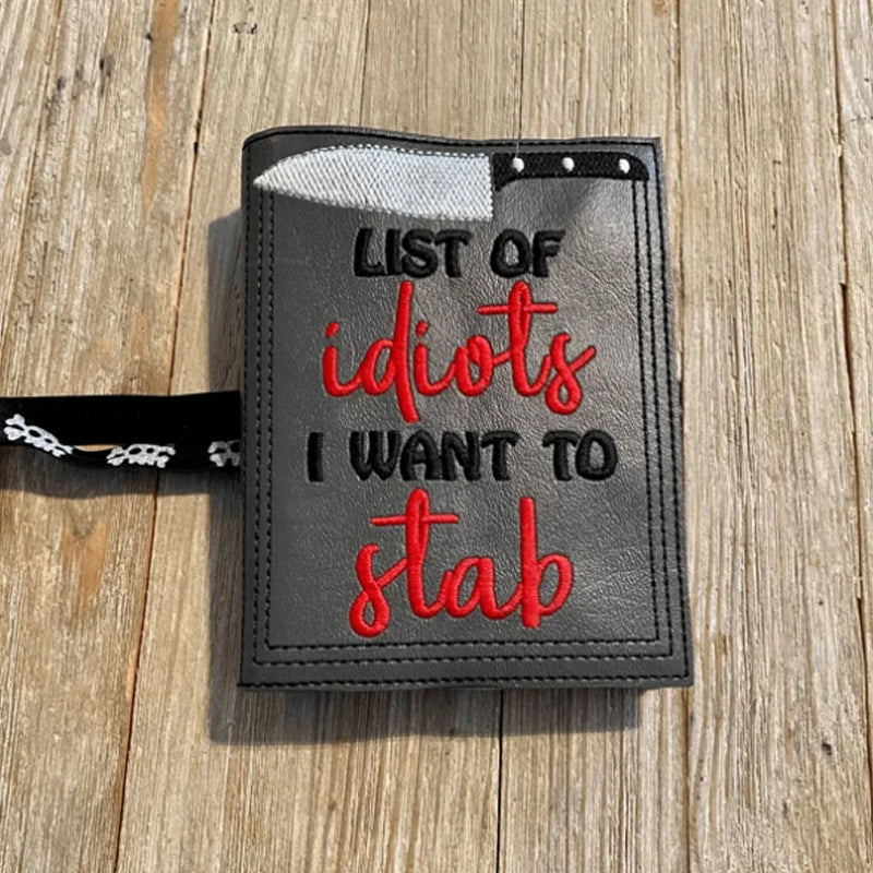 Humoristiskt anteckningsbokomslag