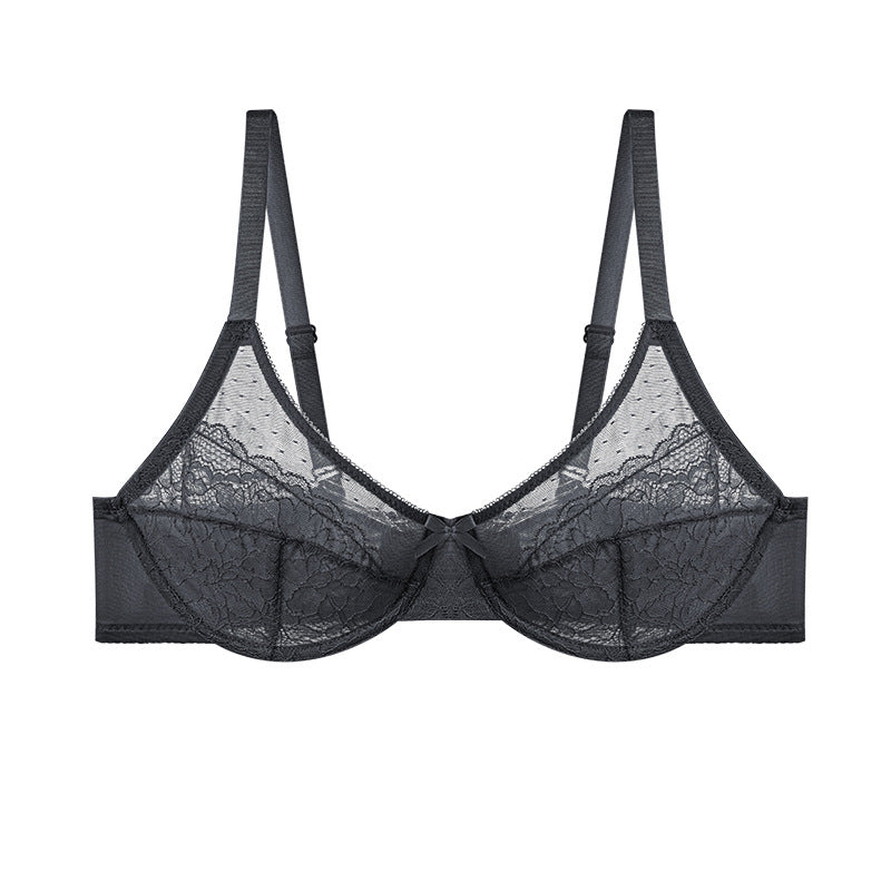 Floral Lace Breathable Mesh Comfort Bra