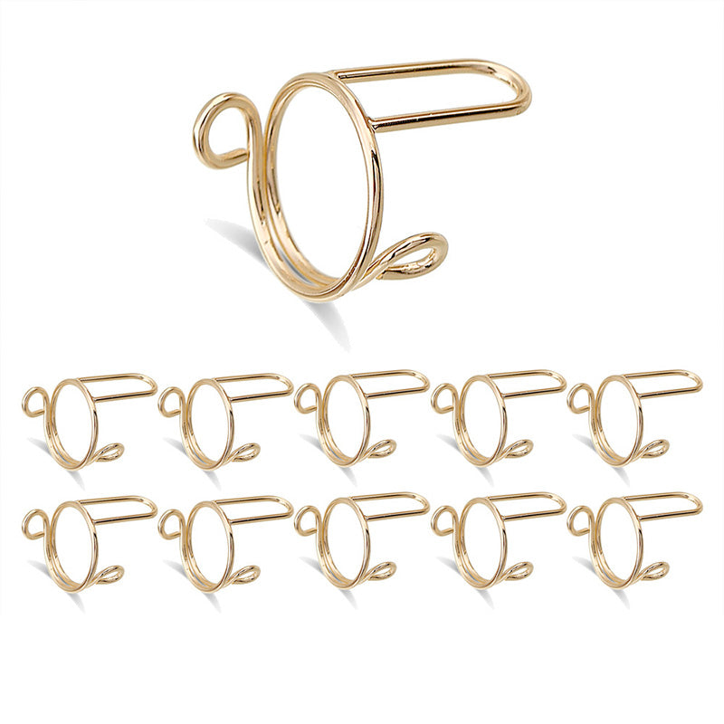 Metal Nail Rings - 10 PCS