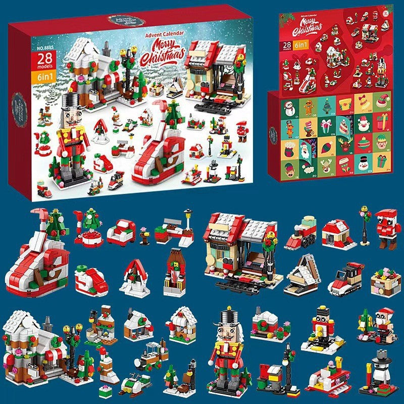 Advent Calendar Kids With Christmas Building Blocks