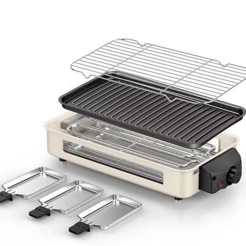 Indoor Smokeless Grill with Non-Stick Removable Plate