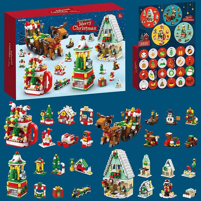 Advent Calendar Kids With Christmas Building Blocks