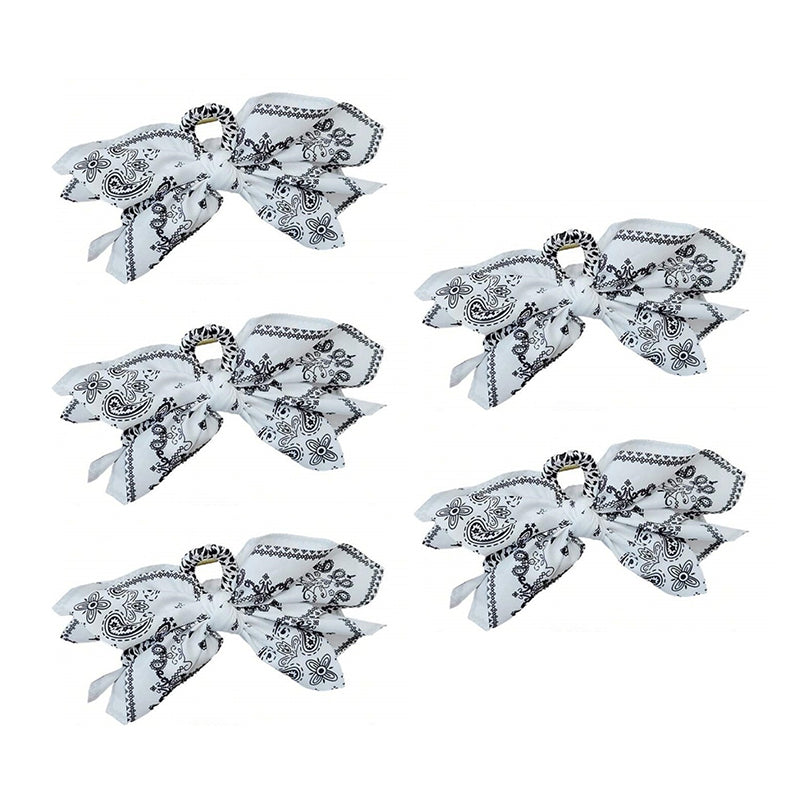 Double-Sided Paisley Bow Hair Claw