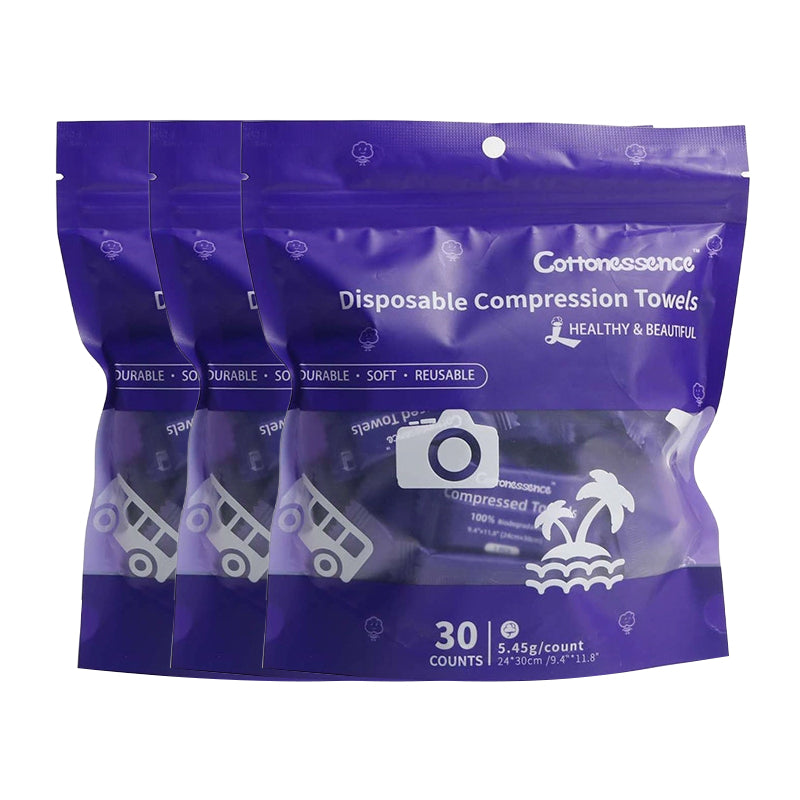 Compressed Travel Towels – Individually Wrapped Disposable Face Towels