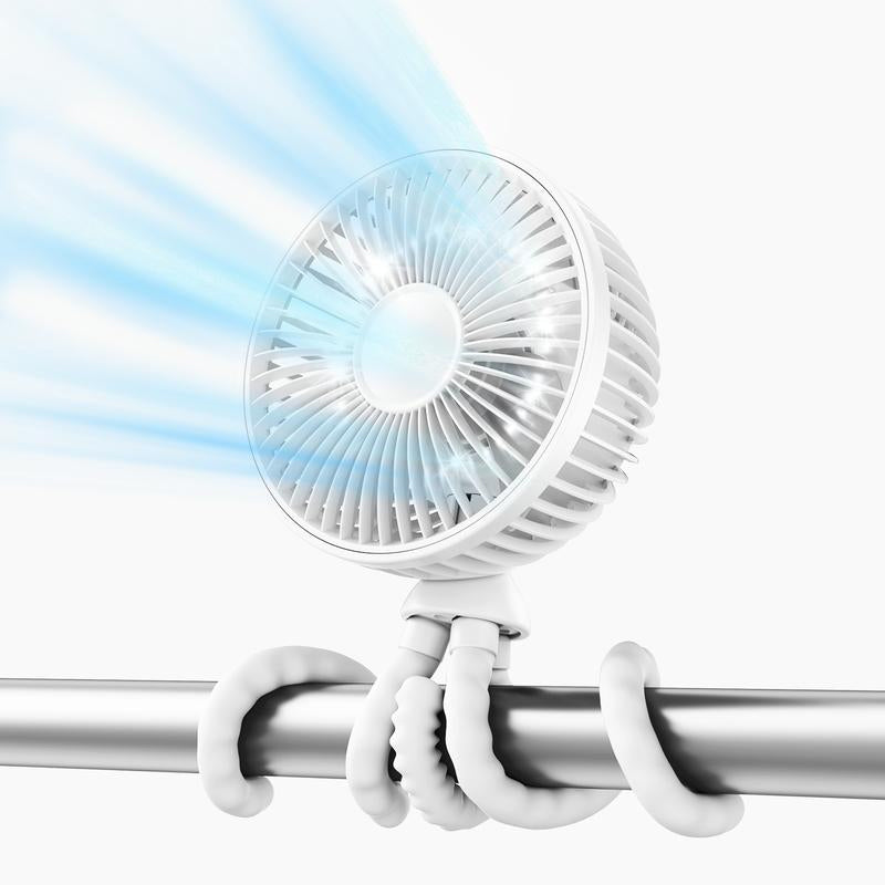 Stroller Hanging USB Rechargeable Octopus Fan with Adjustable Head