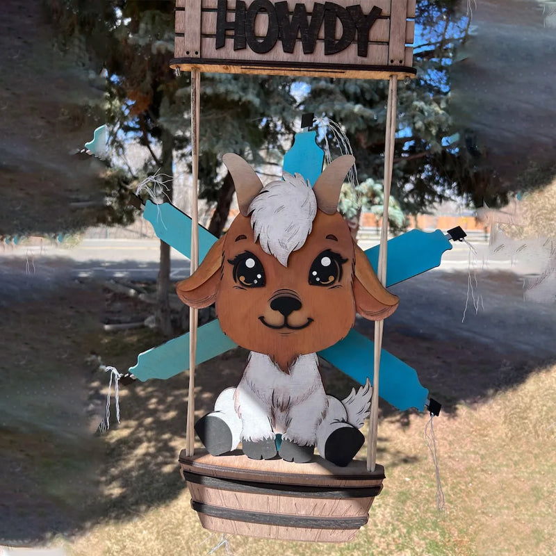 Djur väderkvarn Yard konstdekoration