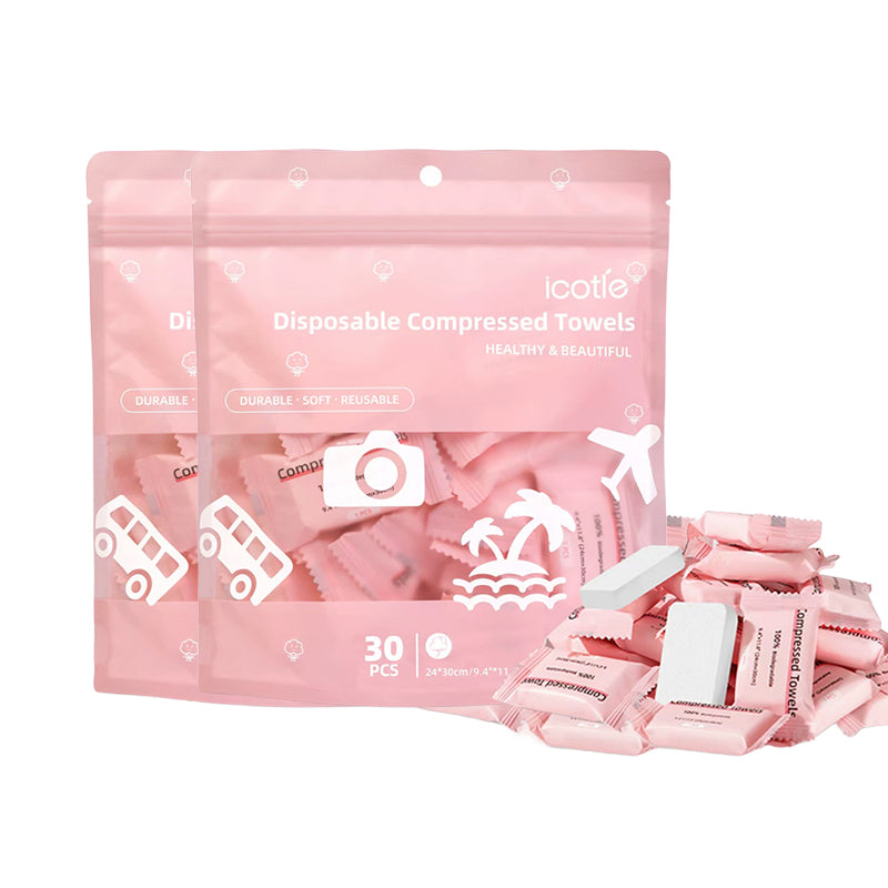 Compressed Travel Towels – Individually Wrapped Disposable Face Towels