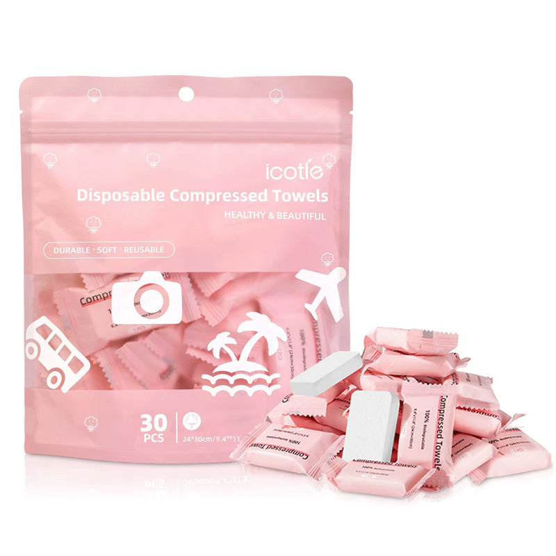 Compressed Travel Towels – Individually Wrapped Disposable Face Towels