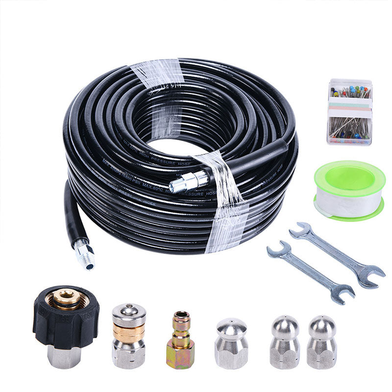 Sewer Jetter Kit for Pressure Washer Jet Drain Cleaner Hose 1/4 Inch NPT