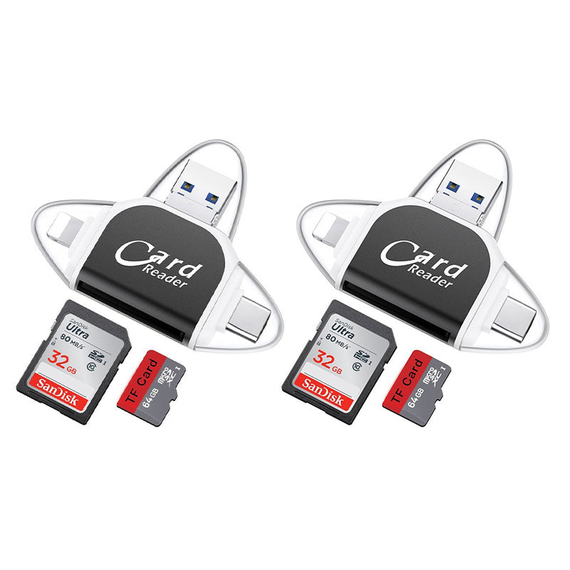 Multi-Port 4 in1 Universal SD TF-kortläsare