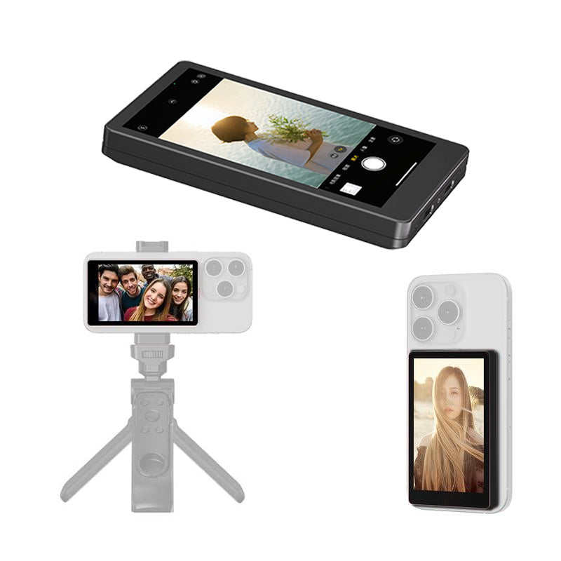 Magnetic Selfie Screen with 4K Recording – Portable Display for Content Creators