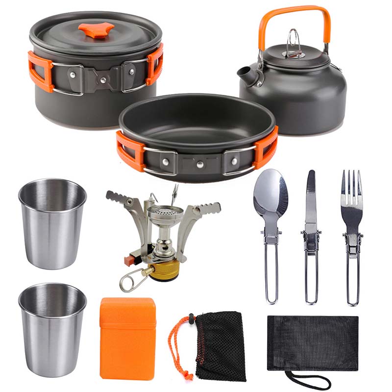 Portable Camping Cookware Mess Kit
