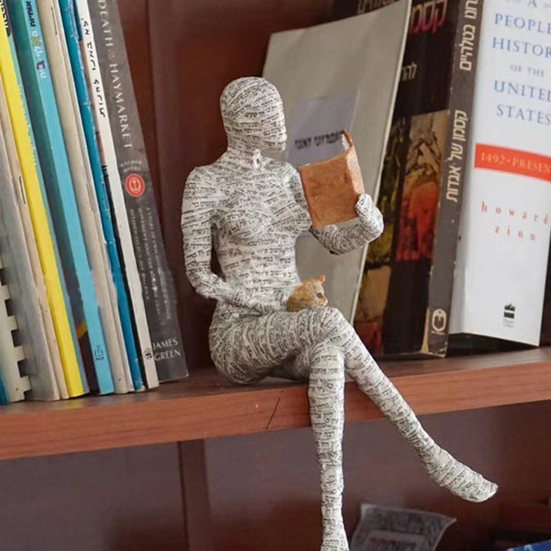 Resin Ornament Hantverk i form av en lärd