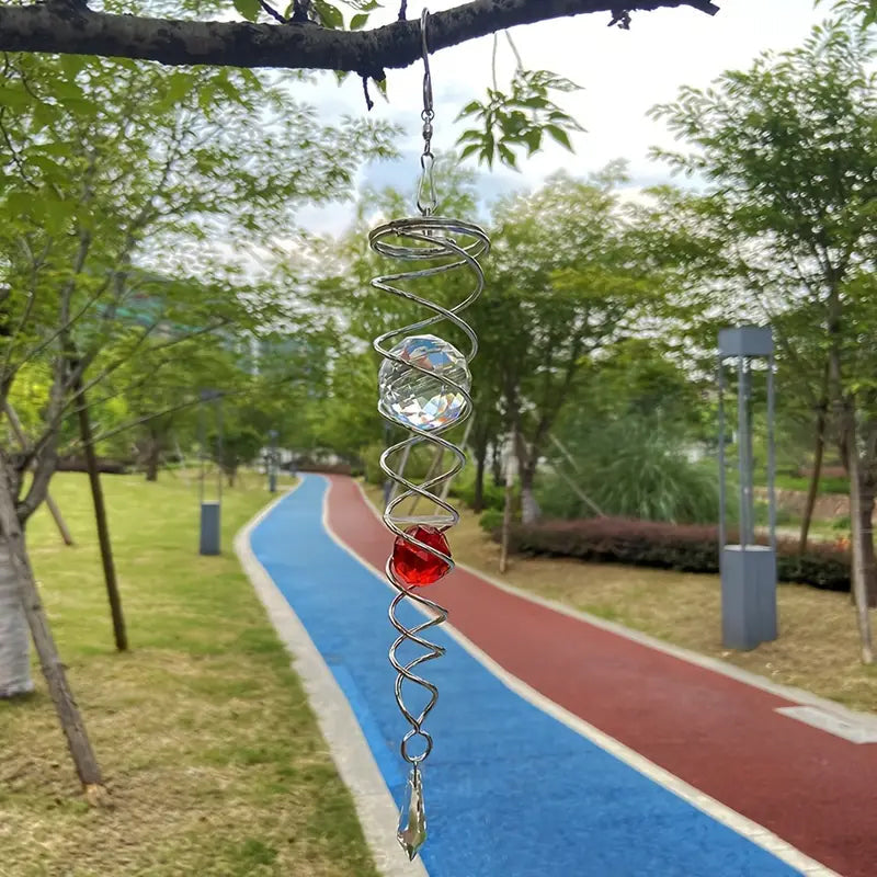 Roterande kristallvindklocka