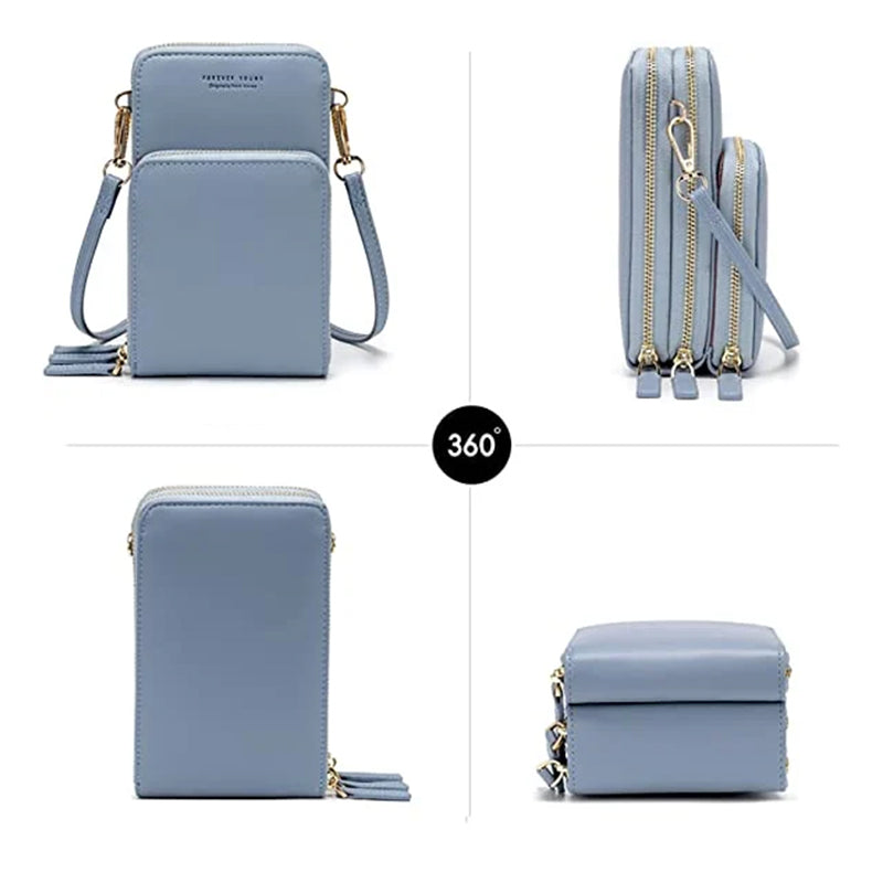 Liten crossbody-väska i läder