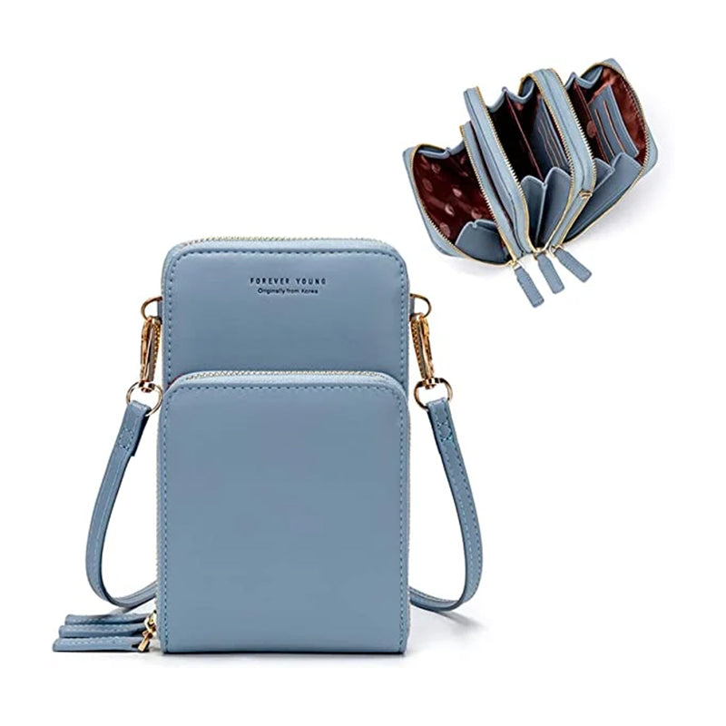 Liten crossbody-väska i läder