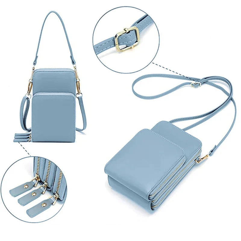 Liten crossbody-väska i läder