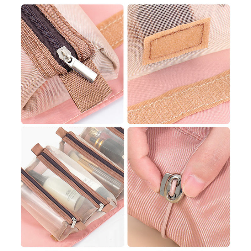 4 st. i 1 bärbar resväska för kosmetika