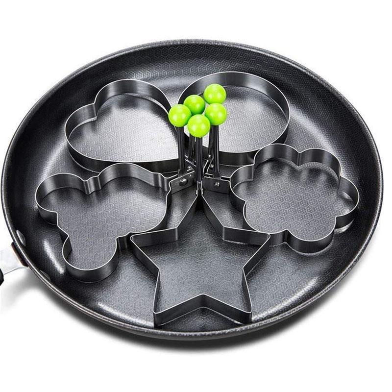 Stekt äggformar i rostfritt stål