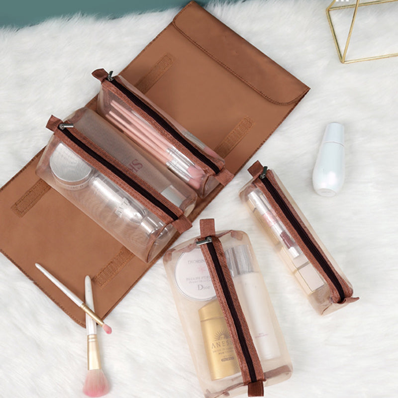 4 st. i 1 bärbar resväska för kosmetika
