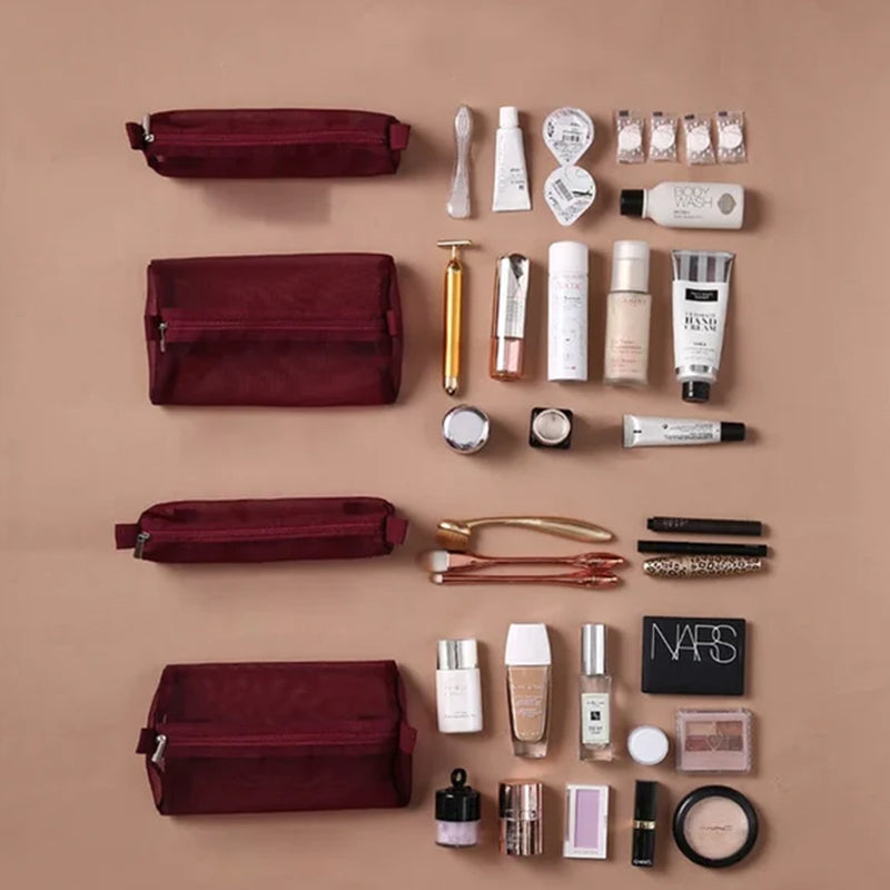 4 st. i 1 bärbar resväska för kosmetika