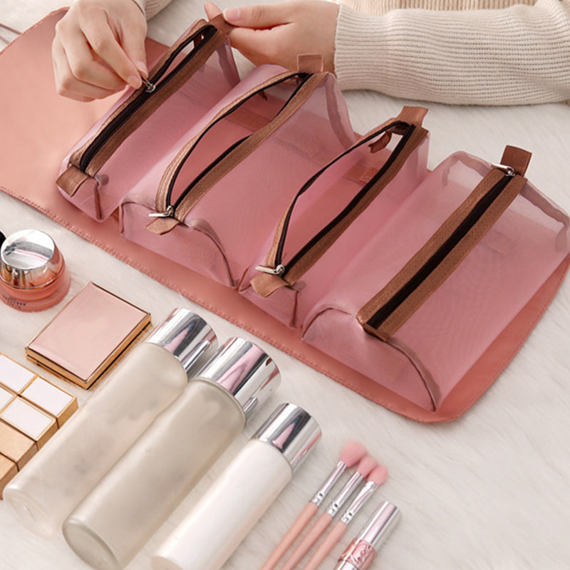 4 st. i 1 bärbar resväska för kosmetika