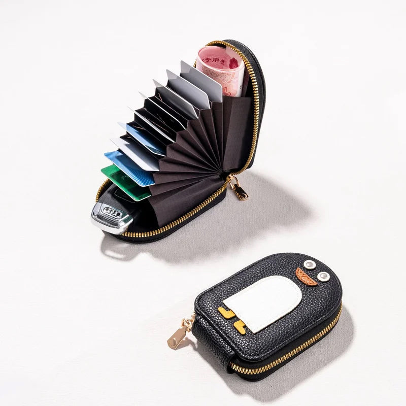 Söta Penguins PU kreditkort myntplånbok