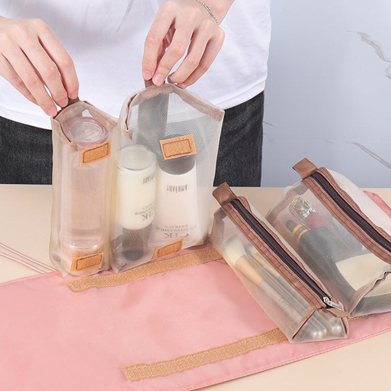 4 st. i 1 bärbar resväska för kosmetika