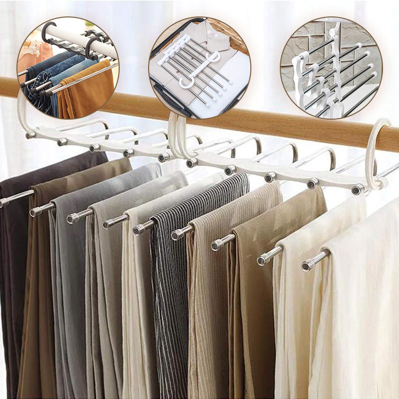 Platsbesparande byxhängare för flera ändamål Garderobshängare