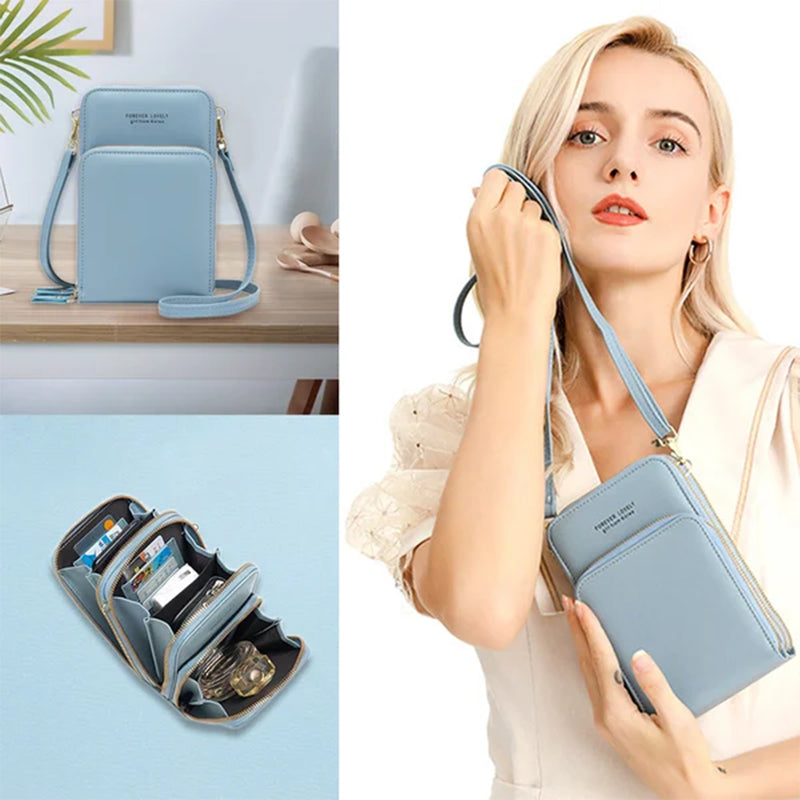 Liten crossbody-väska i läder