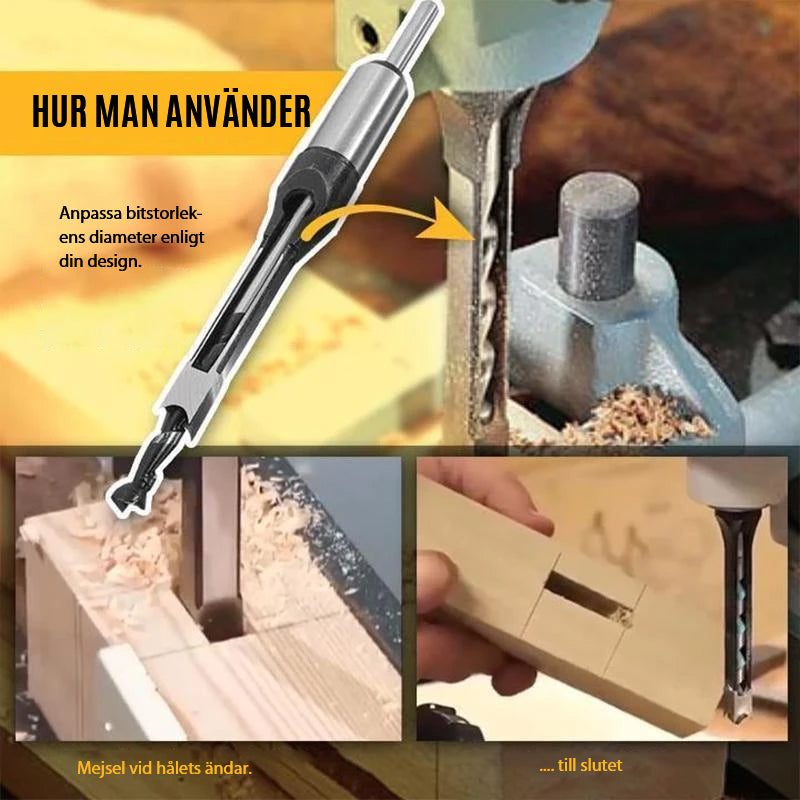 Fyrkantig trämejsel