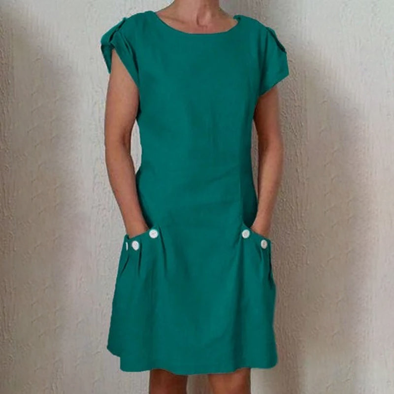 Solid Color Casual Fashion Dress