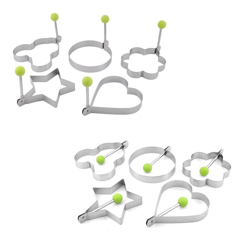 Stekt äggformar i rostfritt stål