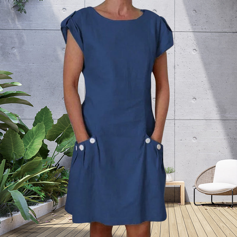 Solid Color Casual Fashion Dress