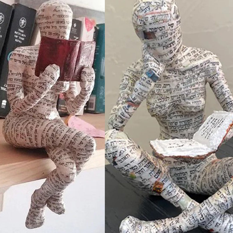 Resin Ornament Hantverk i form av en lärd