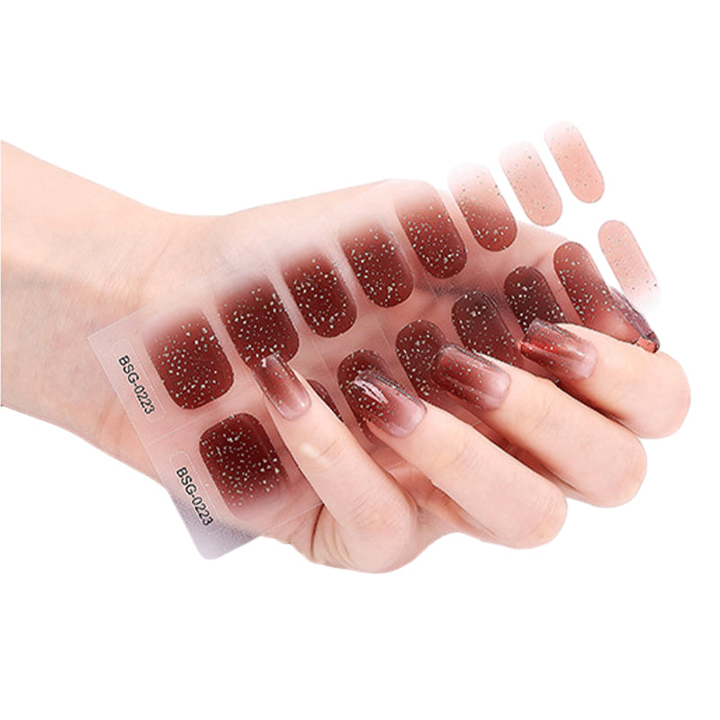 Delvis Härdad Uv-Gel Nagelklistermärkeskit