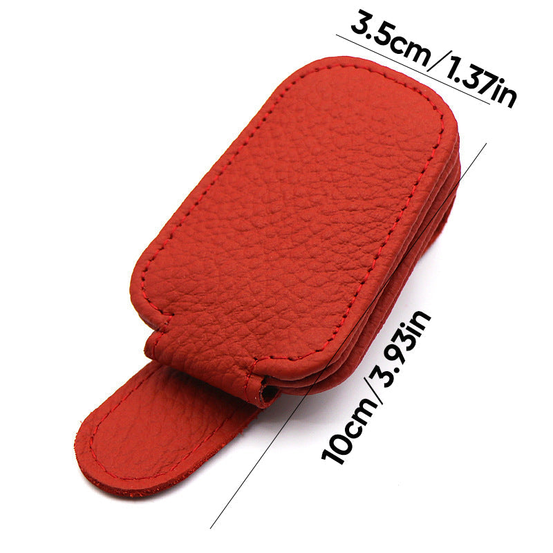 Solglasögonhållare för bilsolskydd