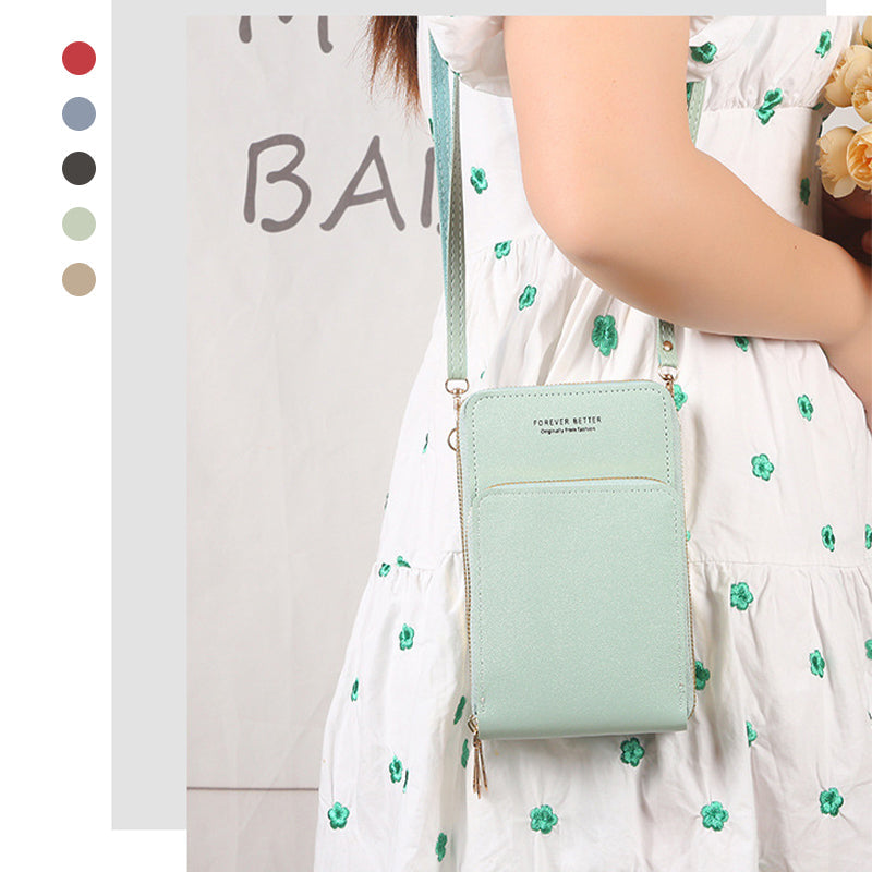 Liten crossbody-väska i läder