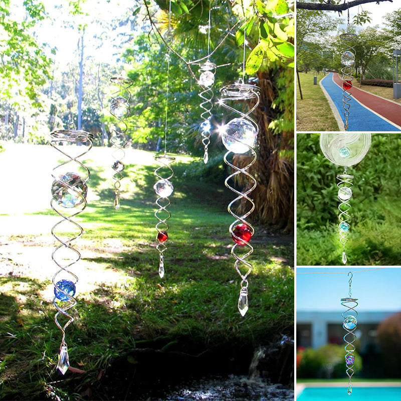 Roterande kristallvindklocka