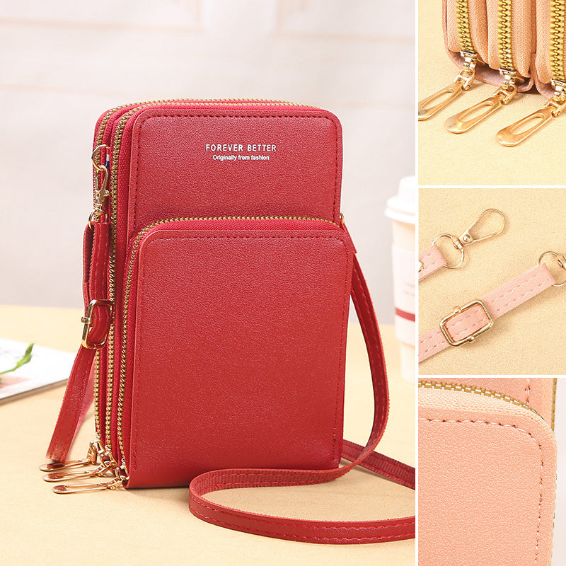 Liten crossbody-väska i läder