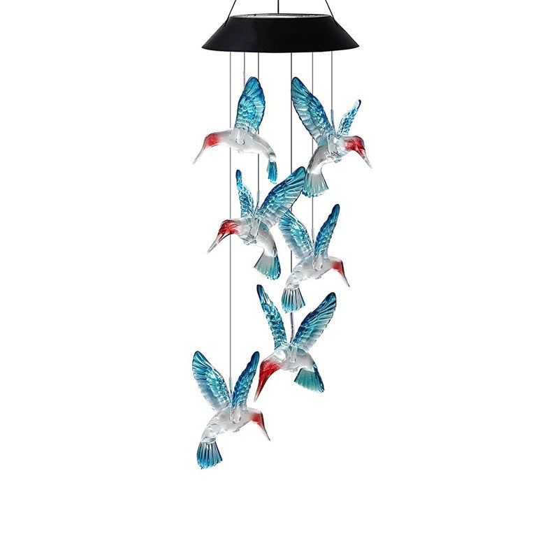 Solar-Powered Hummingbird Wind Chime