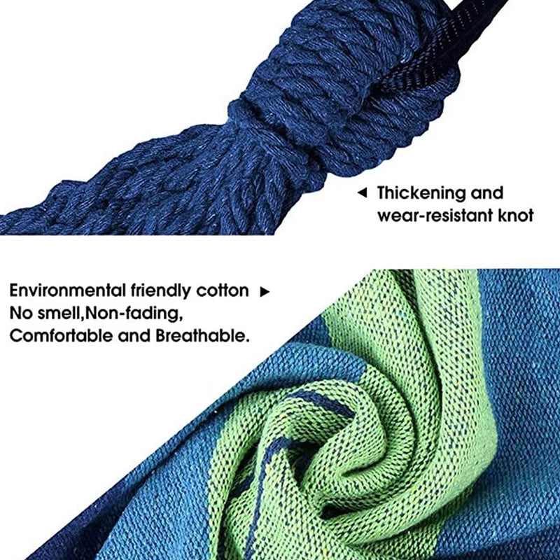Outdoor Thick Canvas Hammock with Ropes