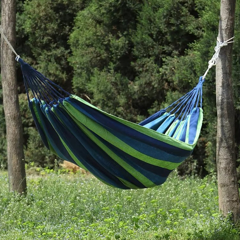 Outdoor Thick Canvas Hammock with Ropes