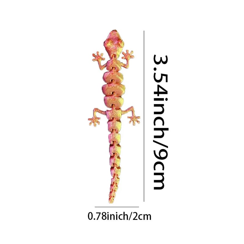 3D Colorful Gecko Decor