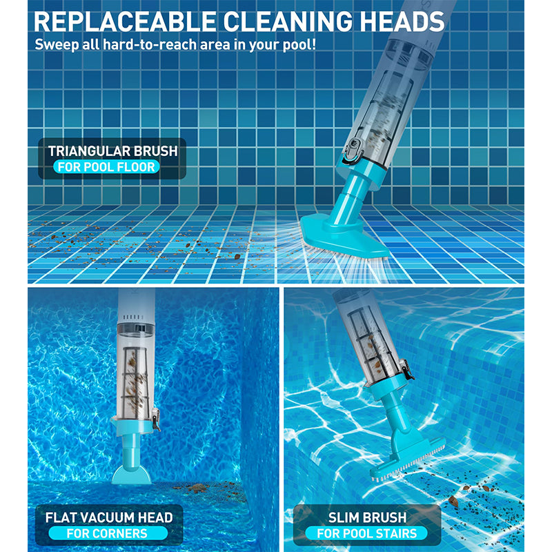3-in-1 Cordless Rechargeable Powerful Motor Swimming Pool Vacuum Cleaner