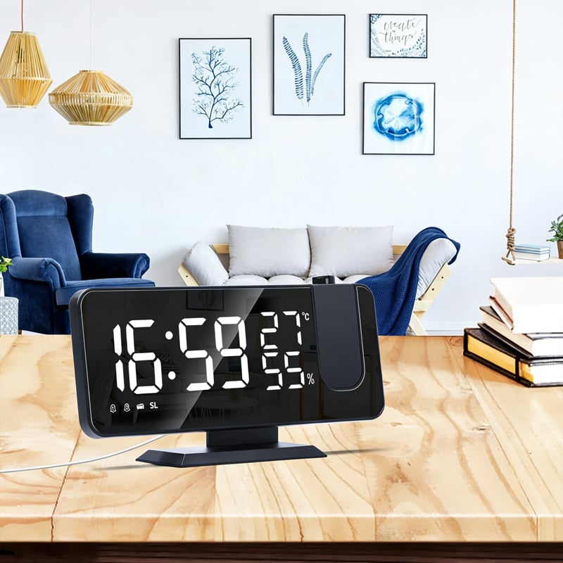 Temperature & Humidity Multifunctional Radio Projection Alarm Clock