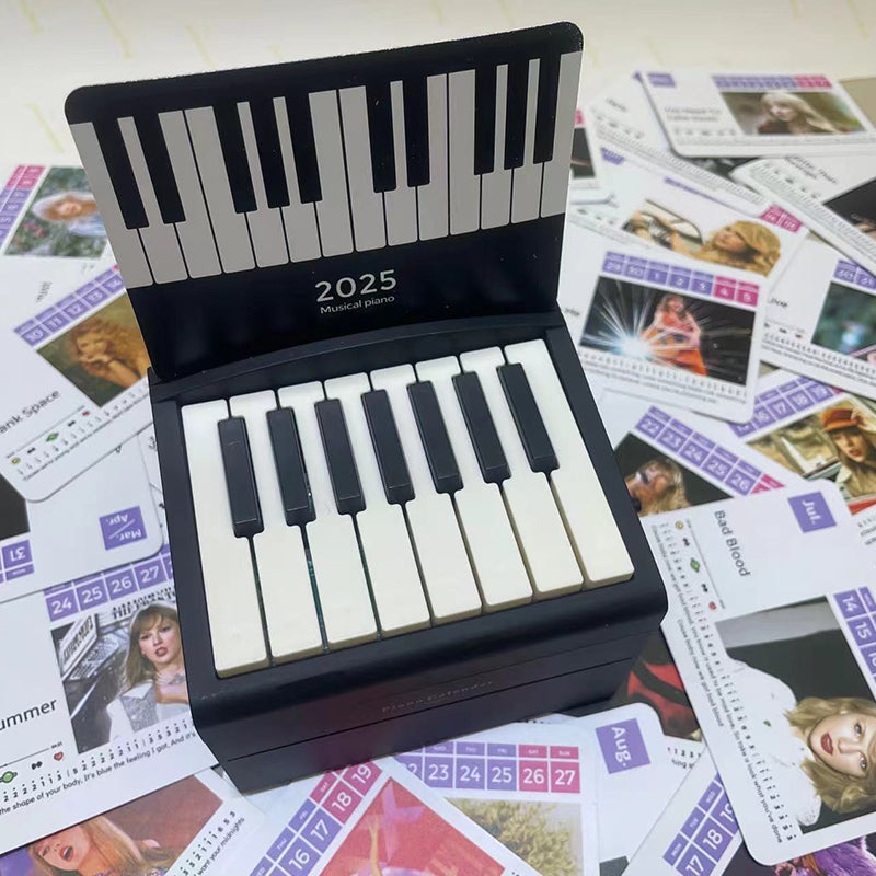 Piano Calendar 2025 with Music Lyrics