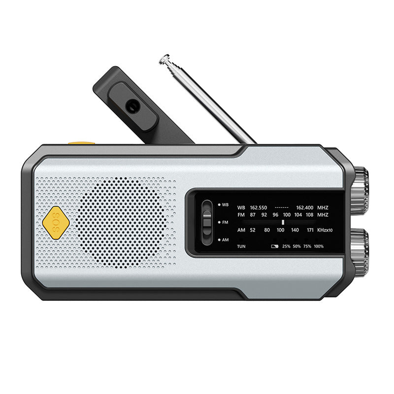 Hand Crank & Solar Emergency Weather Radio with Power Bank & LED