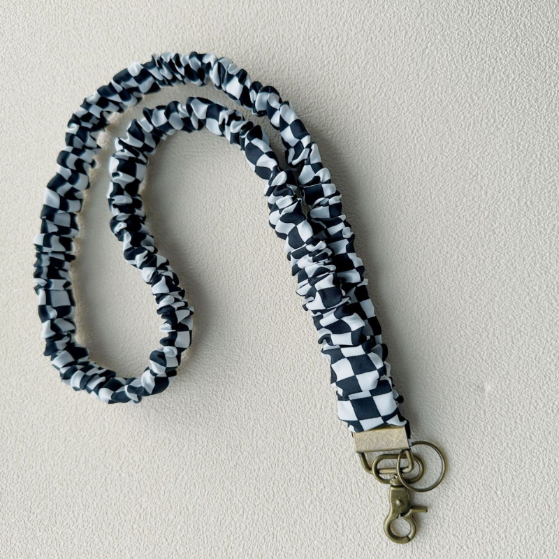 Adjustable Stretchy Scrunchie Lanyard for ID Badges & Keys